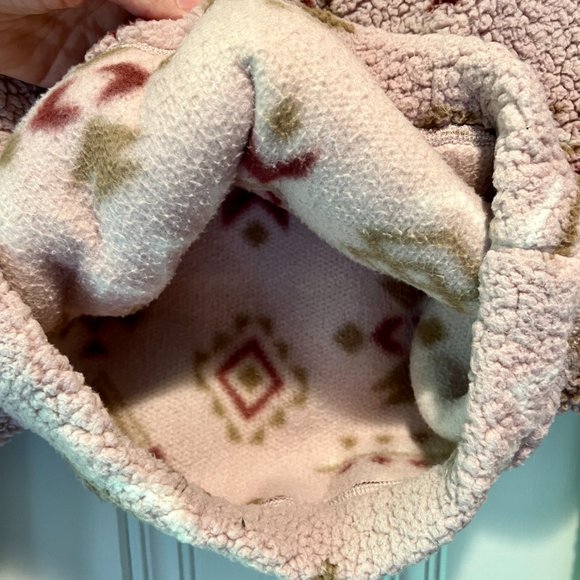 Love Tree Pink Aztec Print Super Plush Pullover 1/4 Zip Top - Picture 8 of 13